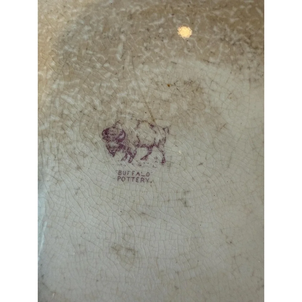 Antique Buffalo Pottery Floral Art‎ Nouveau Bowl 11